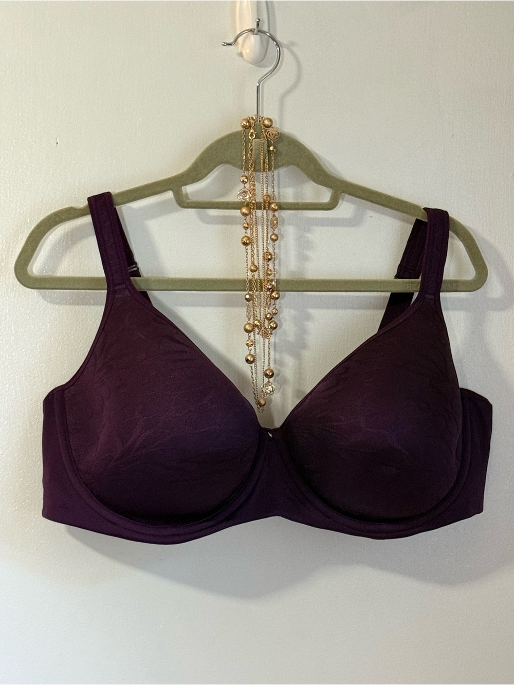Lane Bryant Cacique Lightest Lift Balconette Bra 44DDD Plum